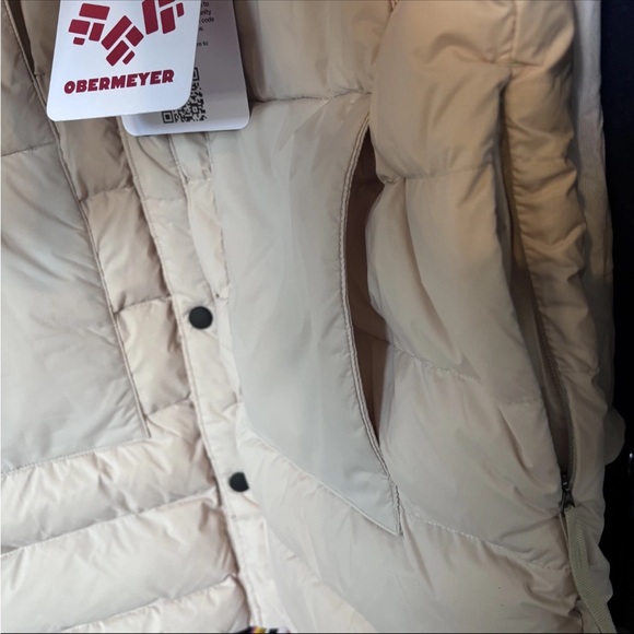 Mens large Obermeyer Cement Puffer Jacket - Picture 7 of 11